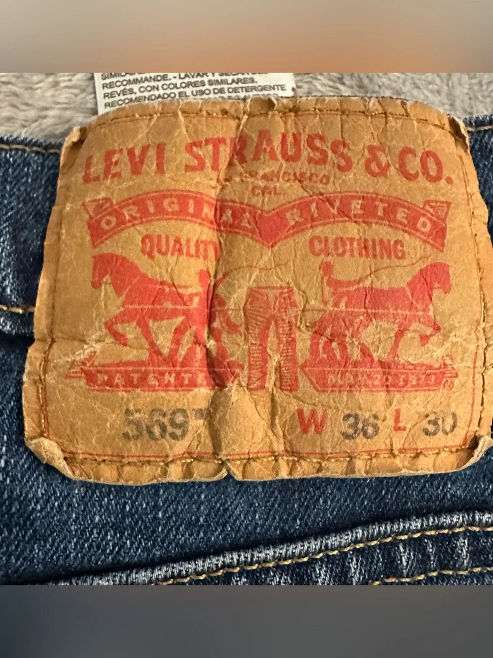 Levi's 569 Men's Straight Jeans - Indigo Blue Y2K Baggy Size 36X34